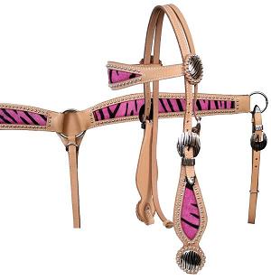 Headstall Brestcollar Set Pink